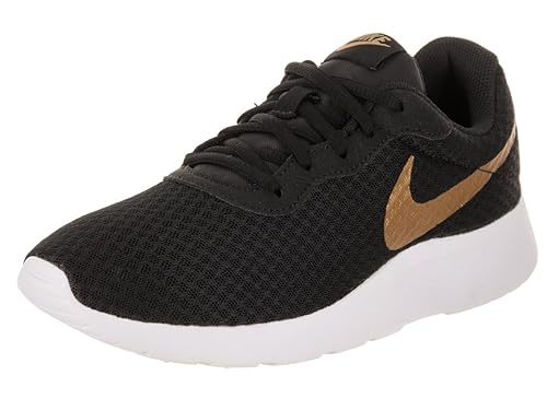 nike tanjun womens black gold