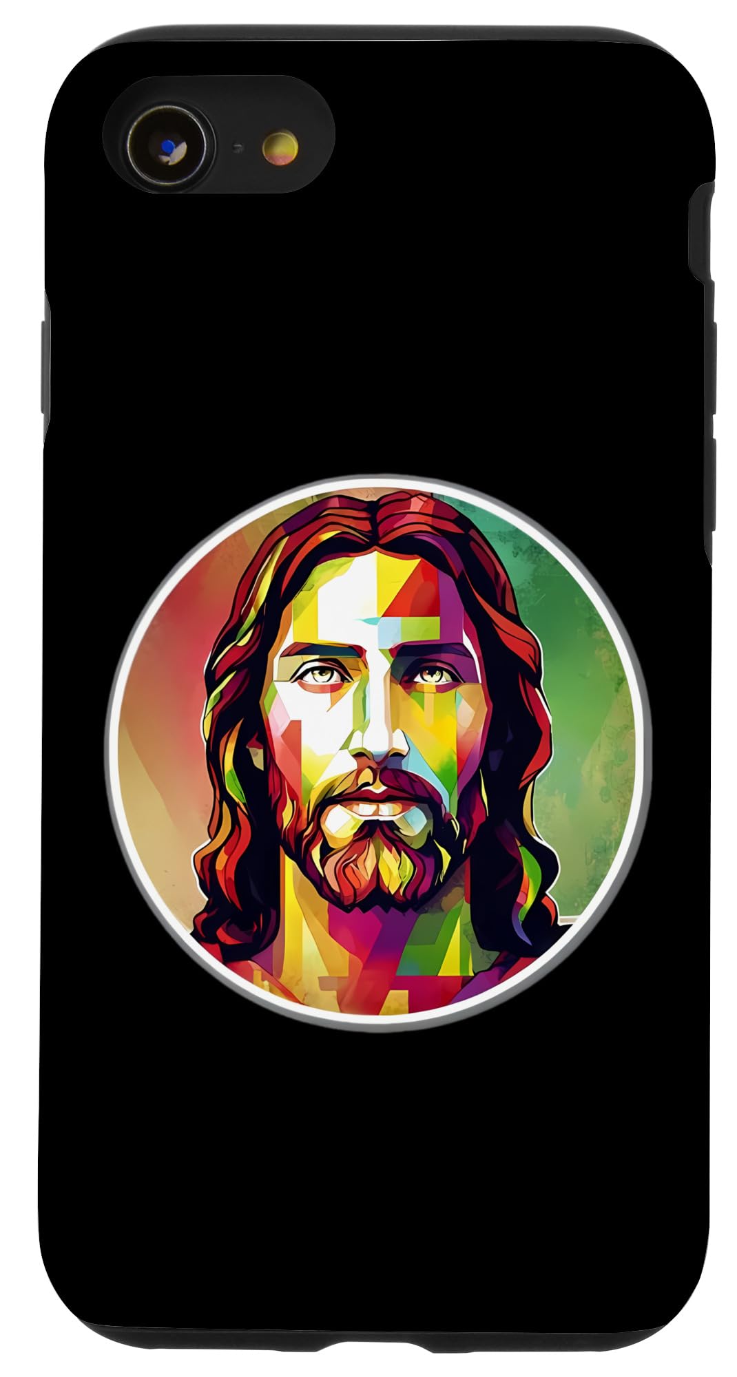 iPhone SE (2020) / 7 / 8 Colorful Jesus Christ Image Face Christian Lord Saviour God Case