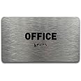 Office Sign - ADA Compliant Utility Sign, Raised Letters, Grade 2 Braille, TCO Inspection Certified, Install Ready, Brushed A