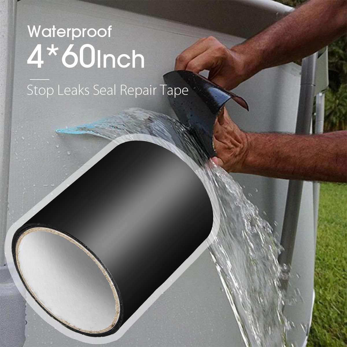 ROSAORA Waterproof Seal Tapes Black Rubberized Tapes Seal Tapes