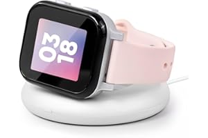 NEWJOURNEY Compatible with Gabb Watch 3 / 3e Charging Stand for Kids, Foldable Magnetic Desktop Dock, Snap-On Charger Station to Encourage Daily Charging Habits at Home or School (White)