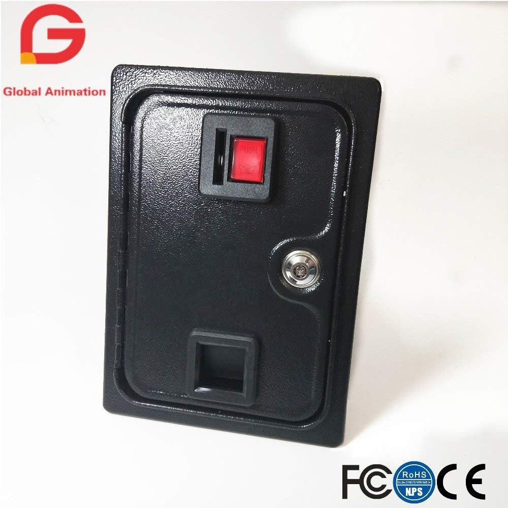 36*23*56cm 25 cents Arcade Coin Door With Quarter Acceptor For MAME or Arcade Replacement Iron Door Construction