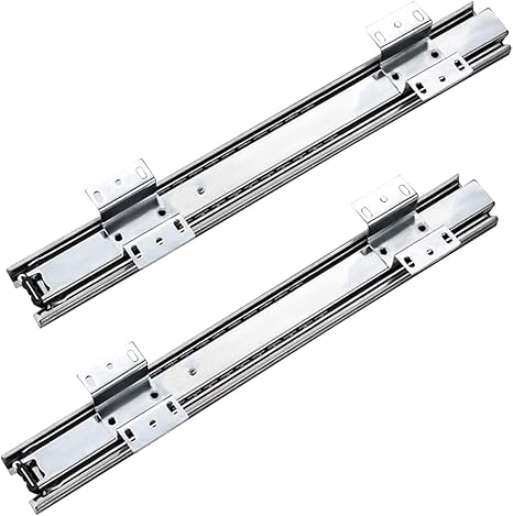 Amazon Co Jp 食器棚 スライド 棚スライドレール Diy 3段引 伸縮式 60 Kgの耐荷重ベアリング 超静音 側面取り付け 引き出し レール キッチン収納引き出し 引き出しスライド 1ペア 370mm 390mm ホーム キッチン