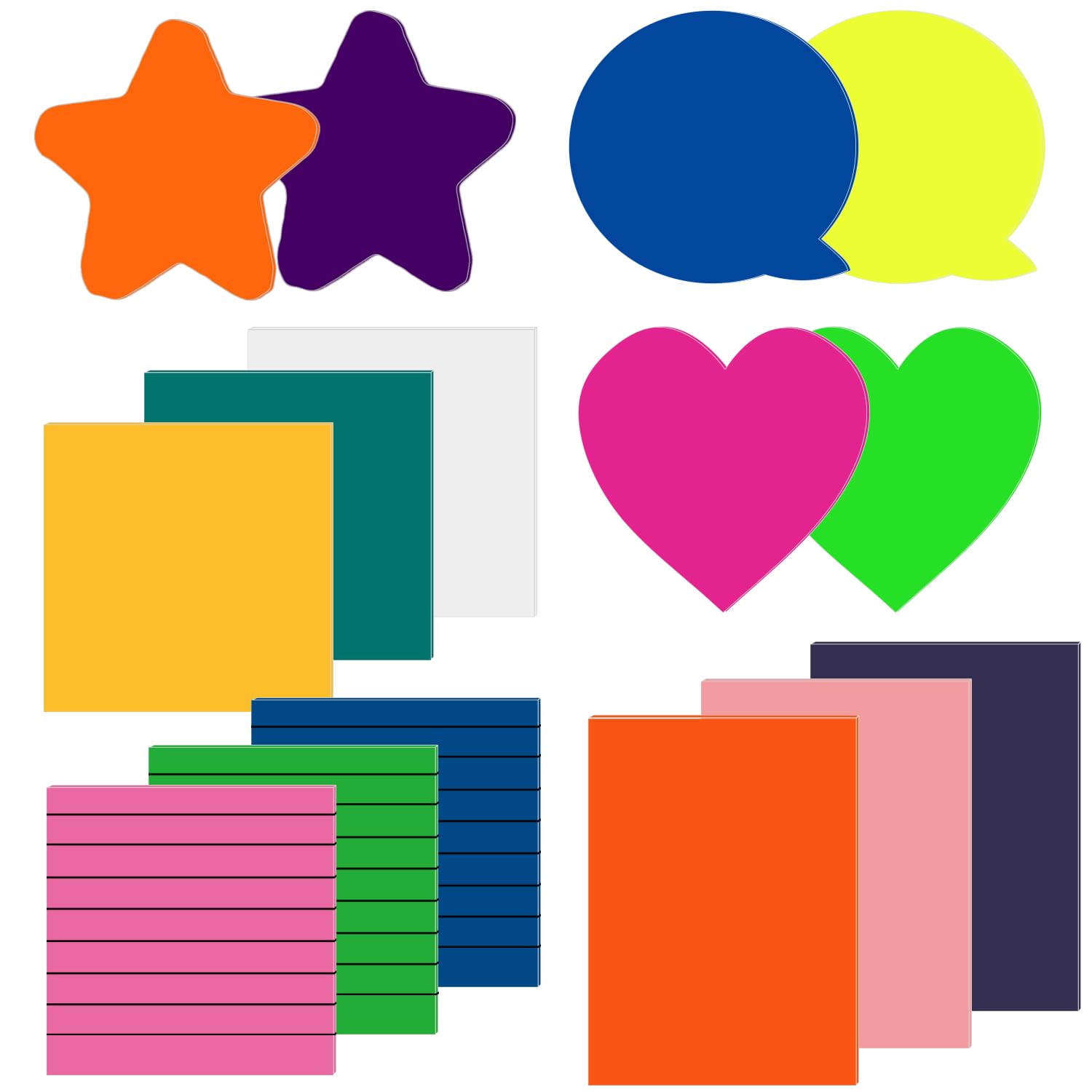 750 pcs Transparent Sticky Notes, VEINARDYL Waterproof Colorful Memo Pad Translucent Self-Sticky Annotation Book Supplies See Through Sticky Notes for Office College School Supplies