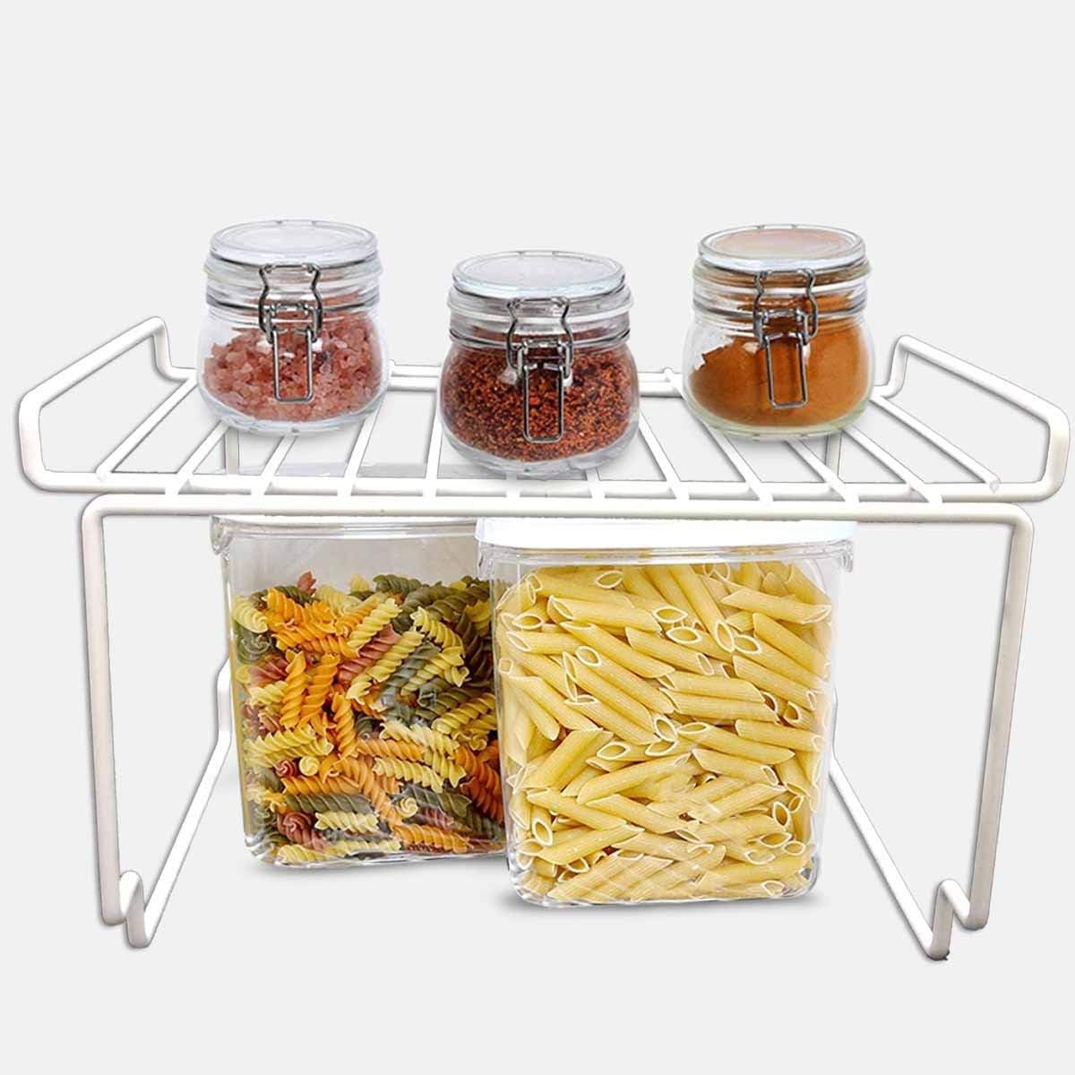 Kawachi Multipurpose Stackable Storage Rack Shelf for Kitchen Counter Top and Cabinet Pack of 1