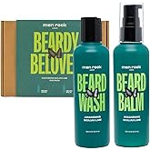 Men Rock Beardy Beloved Awakening Essential Beard Kit - Sicilian Lime - Beard Balm and Wash - Mens Face Care Kit - Skincare Products for Men - 2 Pc