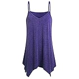 JURTEE Tank Tops for Women, Summer Handkerchief Hem