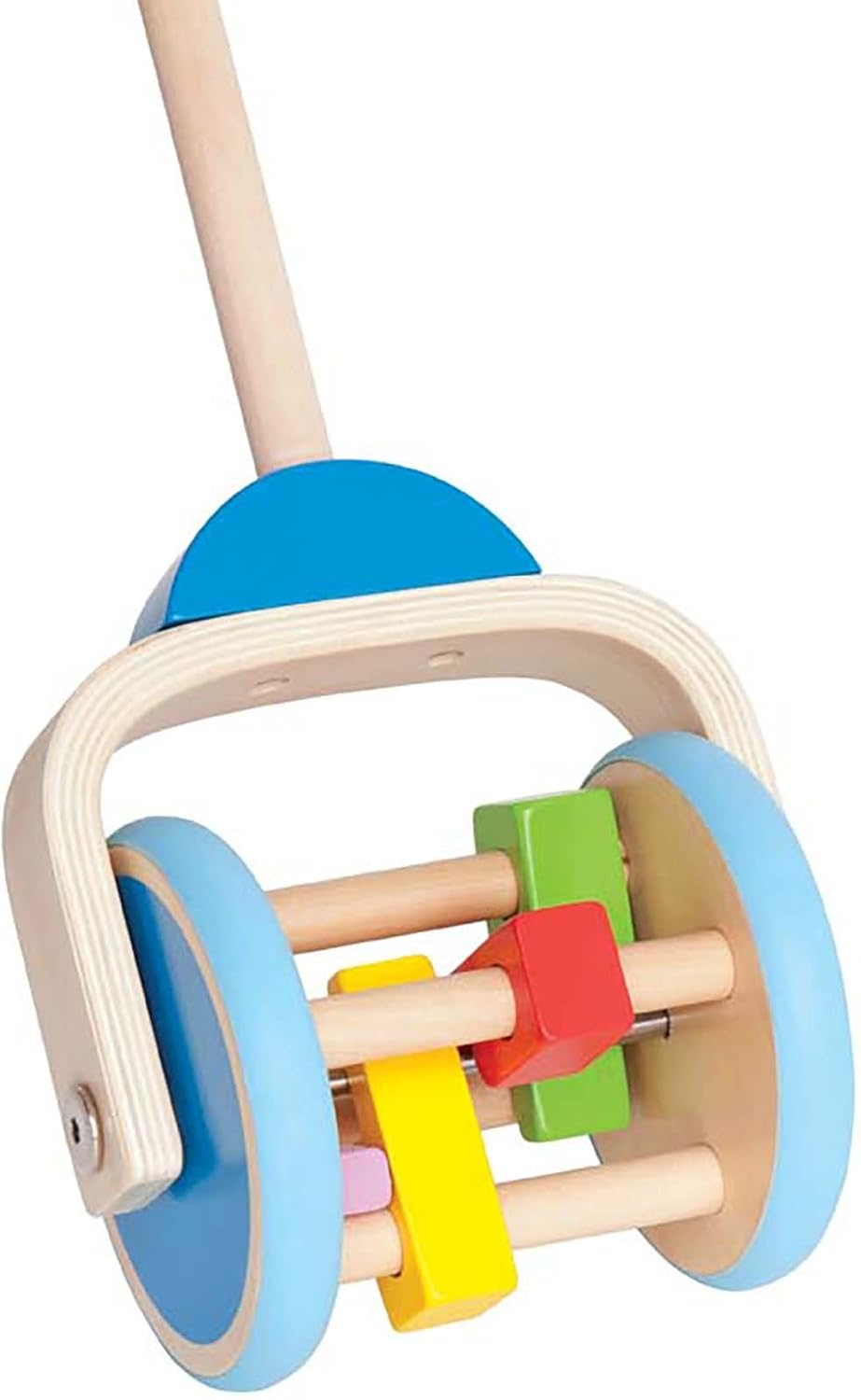 wooden lawn mower push toy