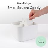 BLUE GINKGO Stackable Organizer Caddy White Square 4 Compartments 16.5cm view 2