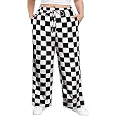 TIYOMI Plus Size Wide Leg Sweatpants for Women Drawstring Elastic Yoga Pants with Pockets XL-5XL