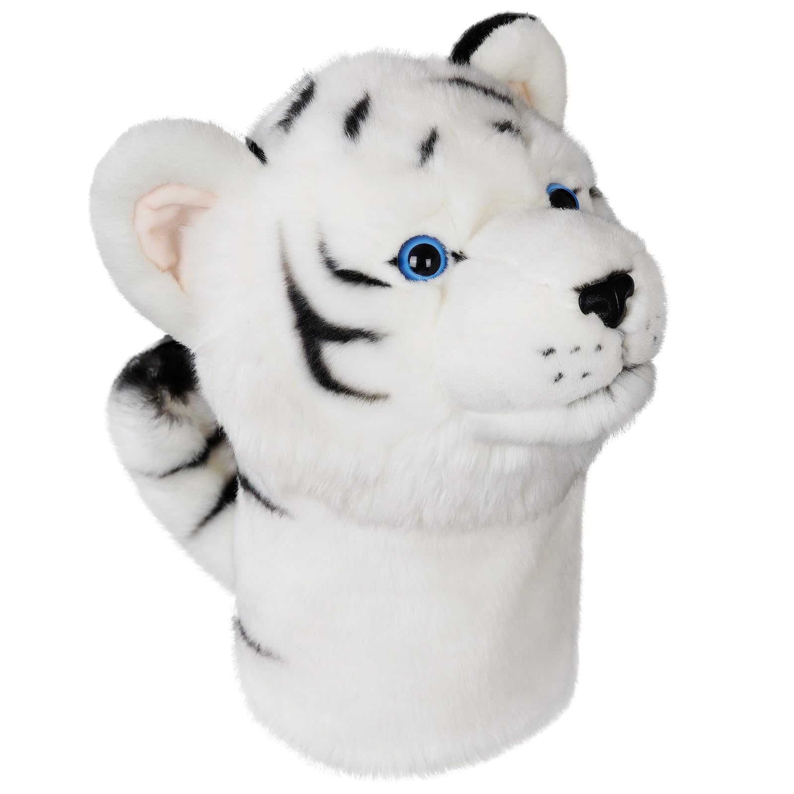 LZFAN Golf Club Covers for Woods and Drivers Funny Driver Headcover Animal Golf Club Head Covers Golf Gifts for Men Women Plush (White Tiger for Driver)