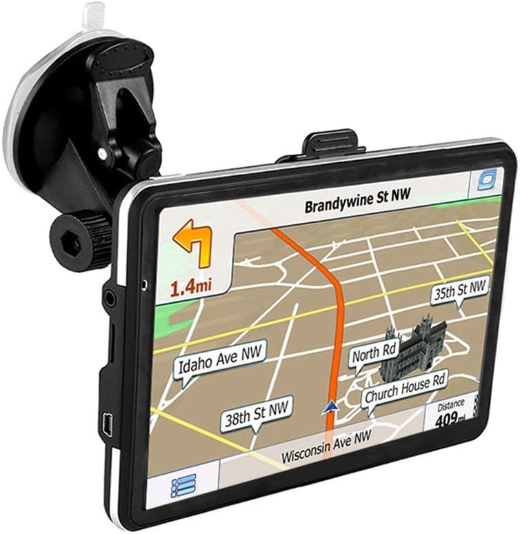 7.1 Inch GPS Navigator, Updated Lifetime Navigation Stereo System Touch Screen with Large 8GB Memory Multi Language Maps Spoken for Car Vehicle Truck Taxi