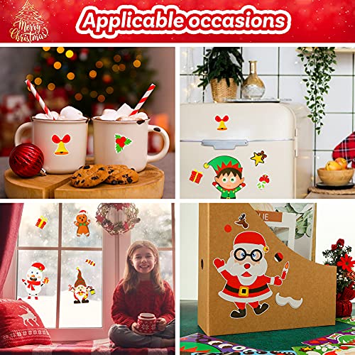 LOVESTOWN 40 PCS Kids Christmas Activities Stickers, Christmas Party Games Stickers Make Your Own Christmas Stickers Christmas Games Supplies for Window Decor