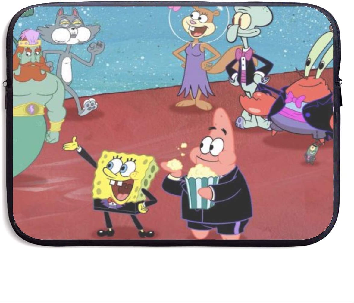 Laptop Sleeve Bag Spongebob Squarepants Tablet Briefcase Ultraportable Protective Canvas for 13 Inch MacBook Pro/MacBook Air/Notebook Computer