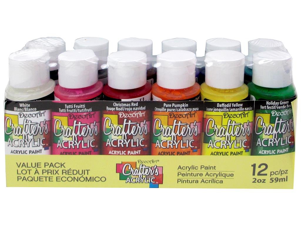 Deco Art Crafter's Value Pack Acrylic 12pc, White