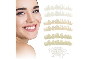 WALEJUC Tooth Repair Kit，Temporary Natural Shade for Filling The Gap, Moldable Thermal Beads Replacement Kit Replace The Missing or Broken Tooth-6PCS-D17