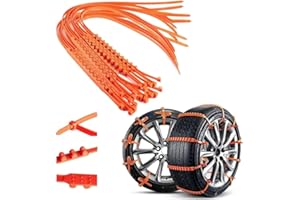 Reusable Anti-Skid Snow Tire Chains,Car Snow Chains Truck Tires, Adjustable Thickened Tire Tendon (30)