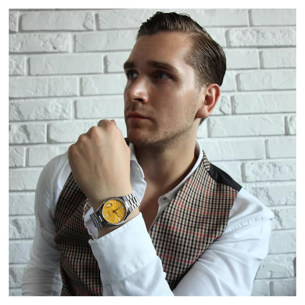 Citizen Automatik Herren Armbanduhr aus Edelstahl in der Farbe Silber-Orange 40mm, Wasserdichtigkeit: 5Bar, NJ0150-81Z 8