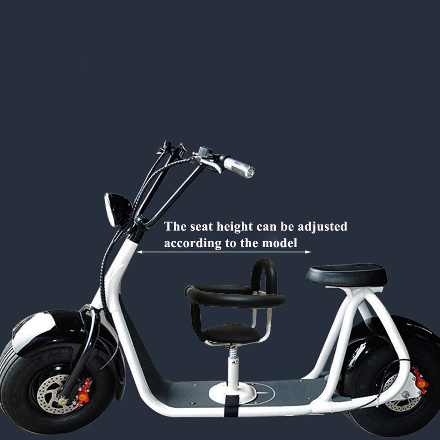 Zmmyr Electric Bicycle Child Safety Seat Pedal Motorcycle Scooter Can Lift Detachable Front Baby Kids Seats