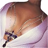 JeVenis Luxury Harness Bikini Body Chain Rhinestone Bralette Chains Belly Chain Necklace