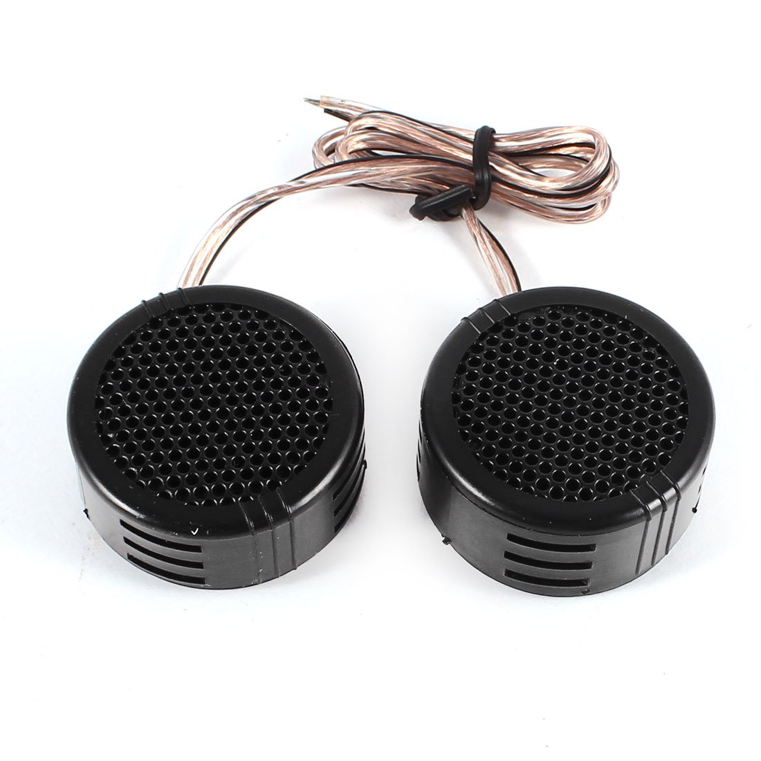 sourcing map Vehicle Car Audio Loud Speaker Dome Tweeters 120W 20cm Cable 2pcs
