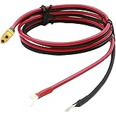 UOIENRT 1M XT60 to O Ring Terminal Cable, XT60 Female to O Ring Connector Cable with 1M 12AWG Silicon Wire, for RC Lipo Batte