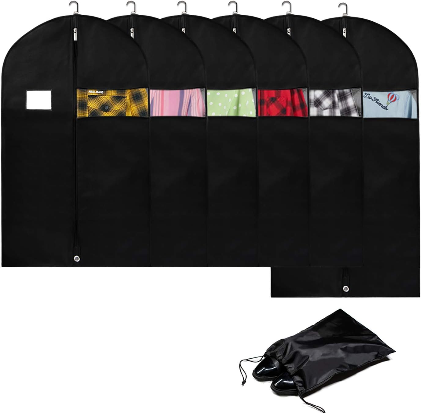 Adalite Garment Bags Suit Bag for Storage Travel 40/50 inch,(Set of 6