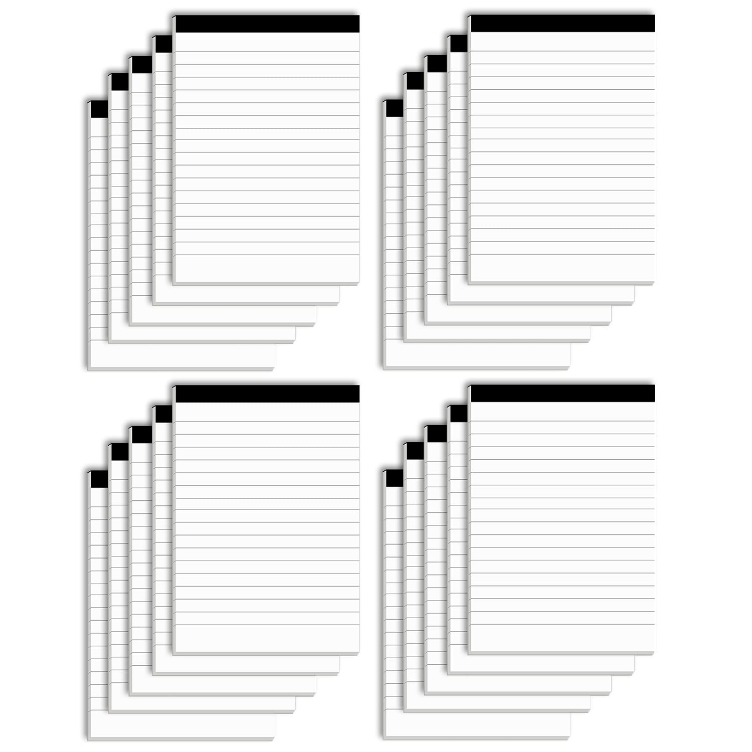 Nichela Notepads Bulk for Daily Planning and Organization of Work – A6 Ruled Pages – Thick Bright White Paper – 30 Pages – Note Pads College Ruled – Pack of 20