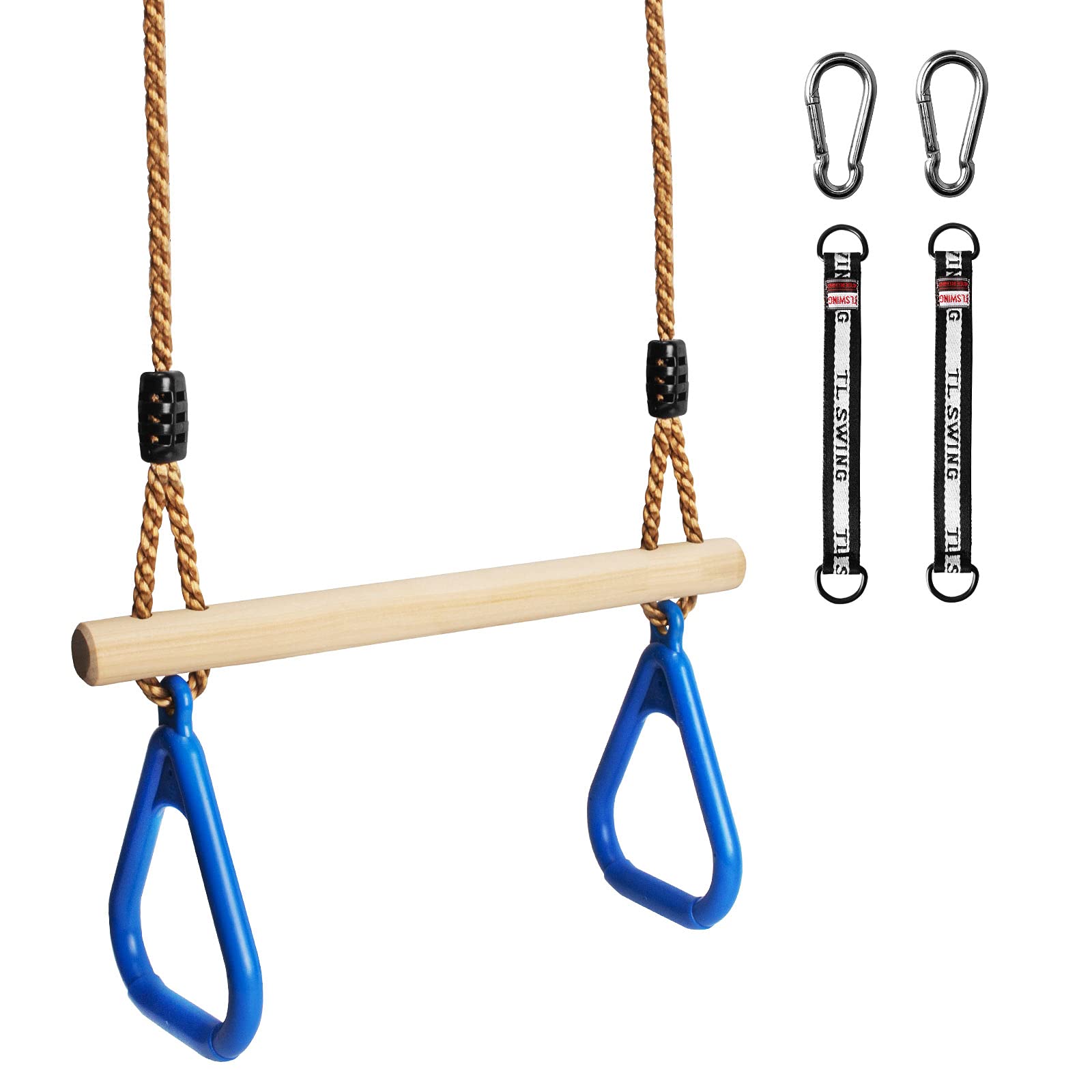 Katomi Wooden Swing Seat,with plastic rings multifunctional children's wooden trapeze — image 1