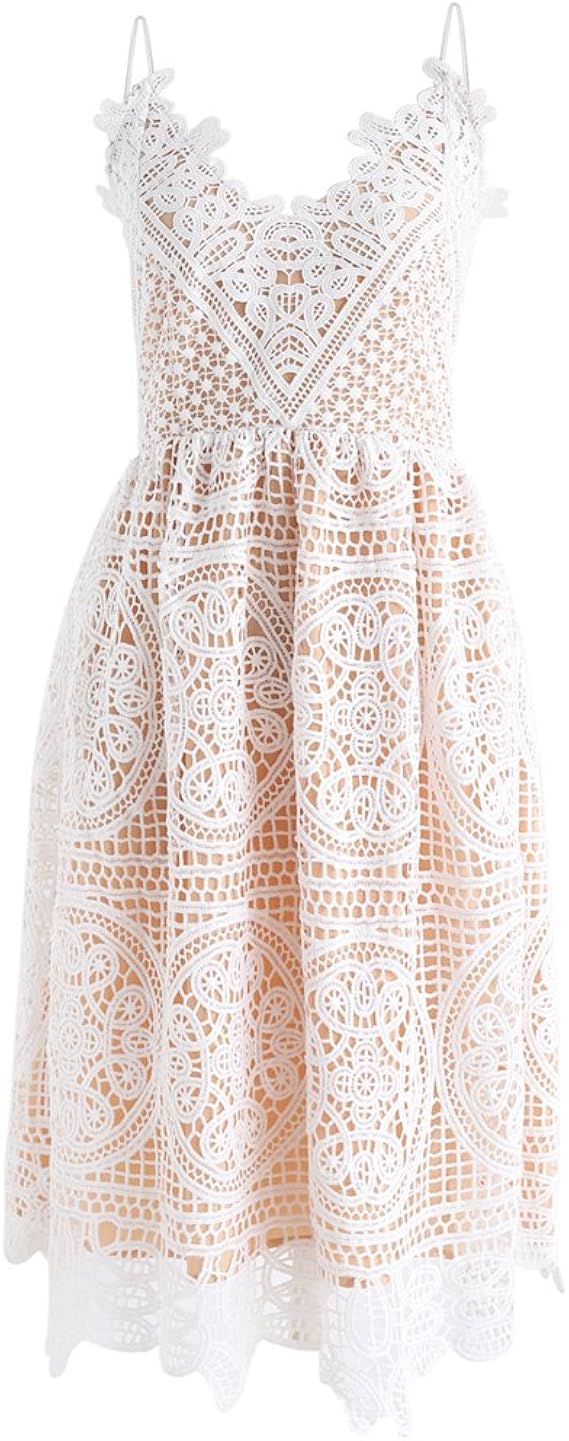 Amazon Co Jp Chicwish シックウィッシュ レディース クロシェレース ワンピース 服 ファッション小物