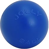 Jolly Pets Push-n-Play Ball Dog Toy, 14 Inches/Extra-Large, Blue (314 BL), for All Breed Sizes