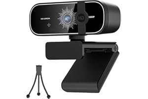 ISKOVI C28 1080P Webcam with Privacy Cover and Tripod Stand, PC Camera with Noise-Canceling Mic, Computer Camera with Auto Light Correction,Plug and Play, Web Camera for Streaming, Zoom/Facetime
