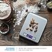 Digital Kitchen Scale/Food Scale, 50% More Precise, Used By Celebrities, Gorgeous Compact Design, Easy to Clean Slick Stainless Steel, Back-lit LCD Screen, (Batteries Included)