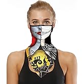 YAYOUREL Neck Gaiter Face Mask Covering Bandanas for Men Women Summer UV Face Scarf Mask Cover Facemask Balaclava Headbands