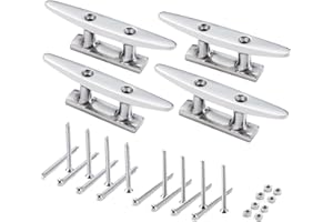 ZOMCHAIN Boat Cleat Open Base Boat Cleat 4/5/6/8 inch, Dock Cleat All 316 Stainless Steel Boat Mooring Accessories, Include Installation Accessories Screws