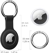ColorCoral AirTag Holder Case Silicone Sleeve Black for AirTags 2026/2021 view 3