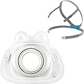 Replacement Headgear and Airfit F40 Silicone Cushion for ResMed Airfit F40 Full-face Mask, Include 2 Magnetic Clips,1 Pack Headgear,1 Silicone Cushion (Medium)