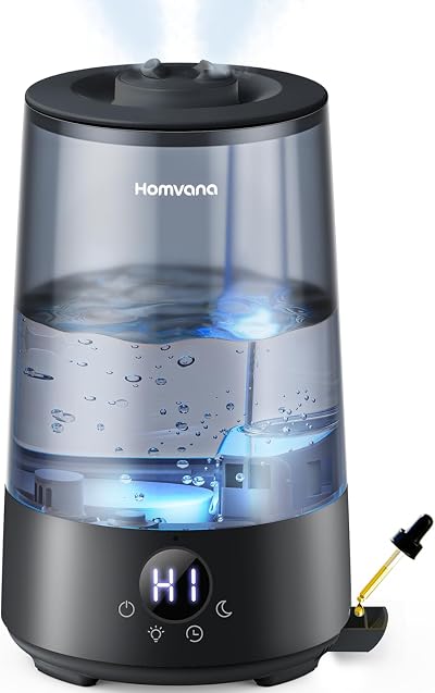 Homvana Humidifier 3.6L Cool Mist 360° Rotating Quiet 16dB Night Light