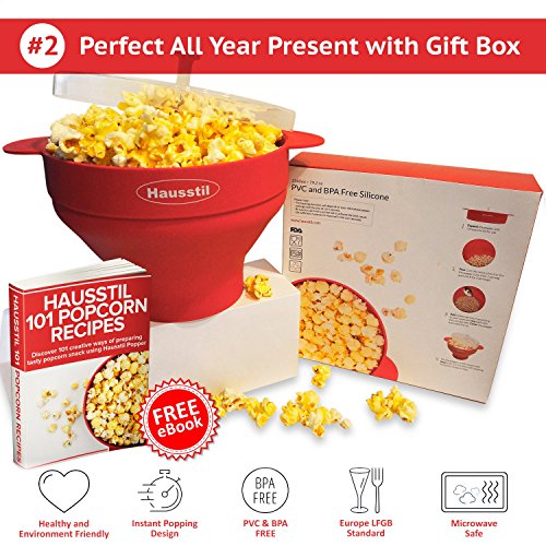 Microwave Air Popcorn Popper Silicone Popcorn Maker Bowl for Home
