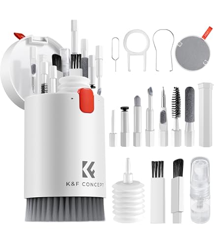 Kit De Nettoyage écran 2-en-1 (x2) - Pour Smartphone, Ordinateur, TV, Voiture - Spray + Chiffon Microfibre + Brosse - 9