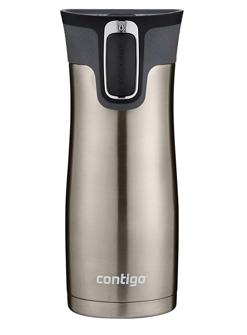 Contigo Autoseal West Loop Stainless Steel Travel Mug with Easy Clean Lid, 16-Ounce, Stainless Steel by Contigo