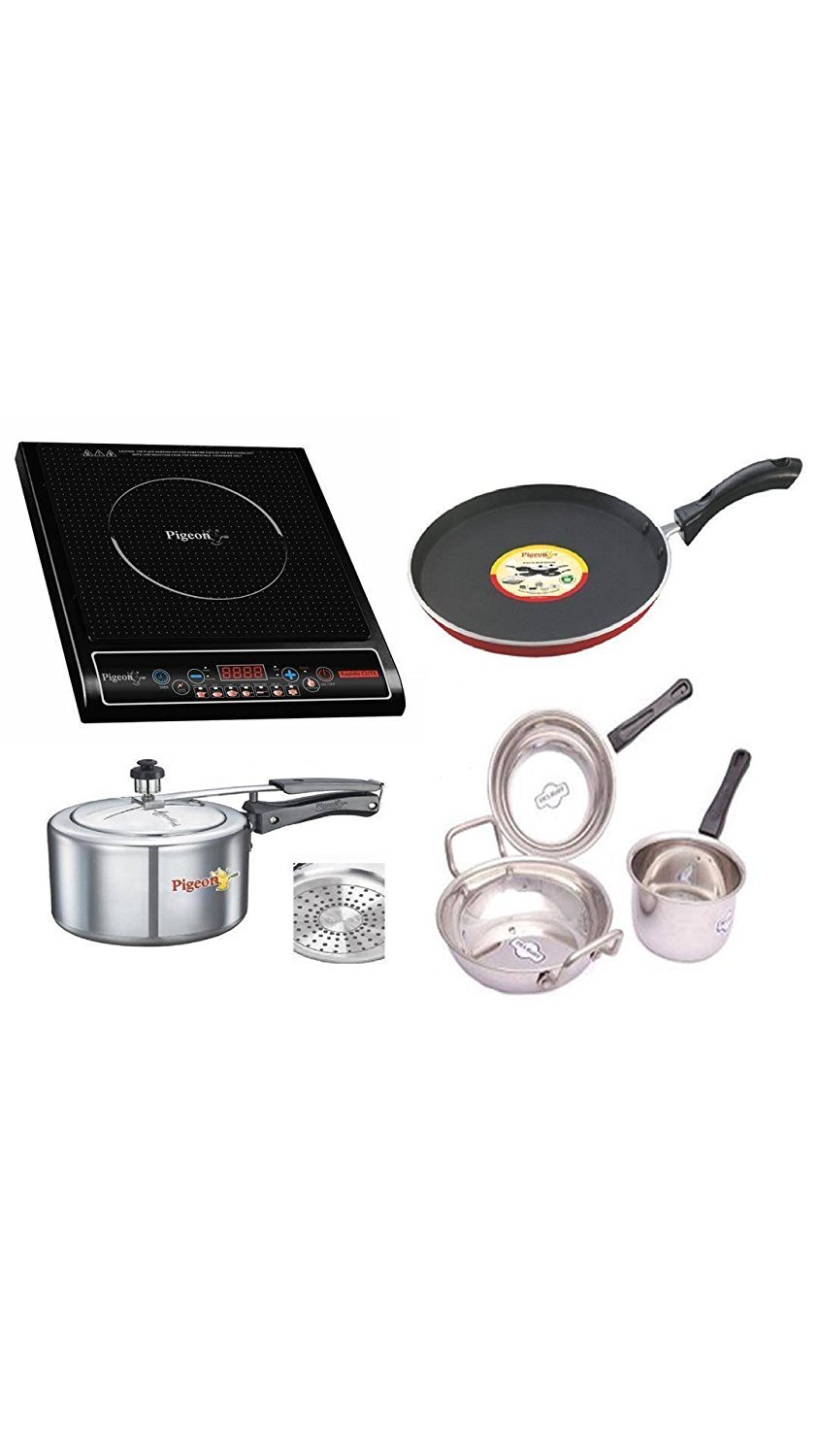 Pigeon Induction Cooktop Set by Stovekraft Rapido Cute 1800-Watt