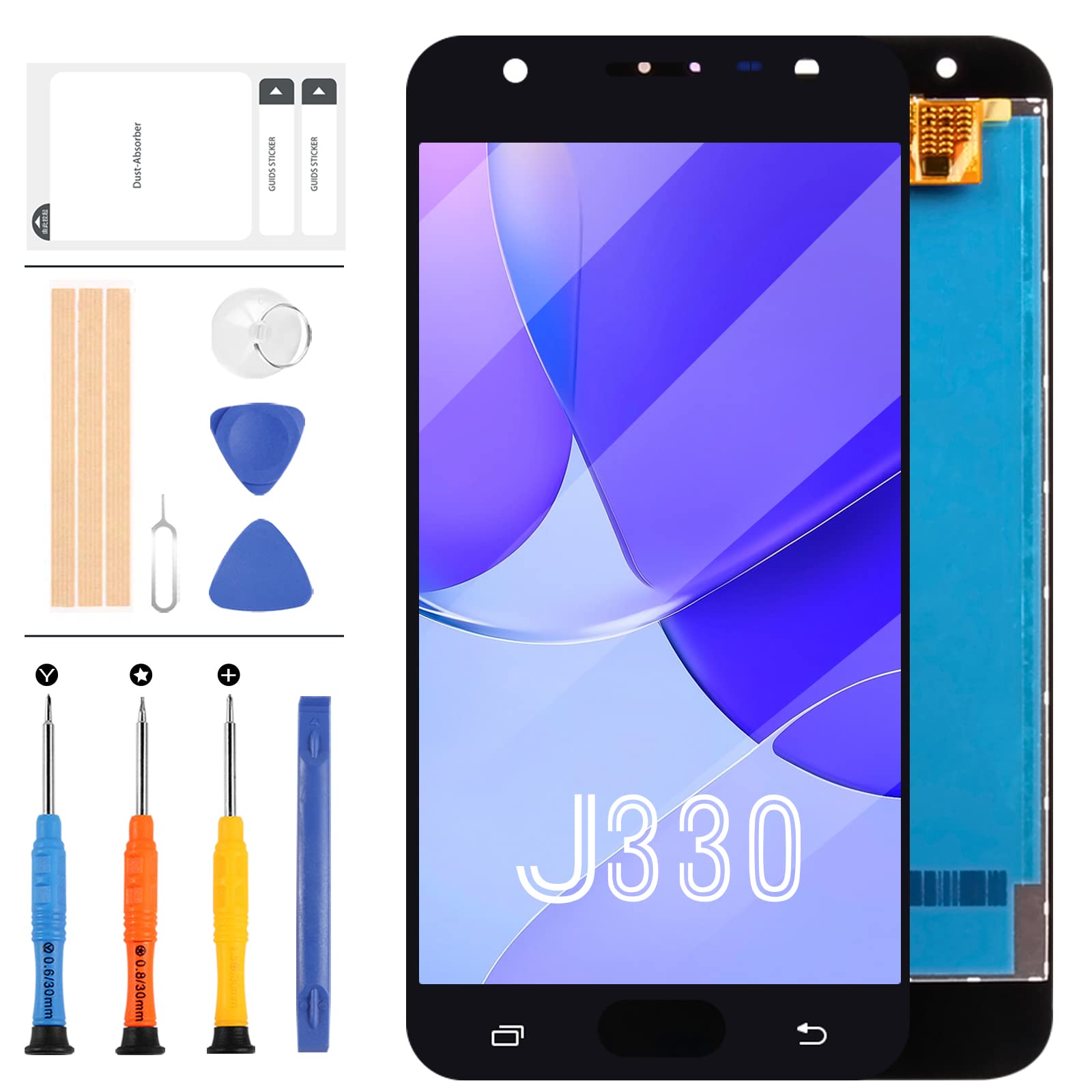 5.0" For Samsung J330FN Screen Replacement For Galaxy J3 PRO LCD J3 PRO 2017 Screen J330 DUOS J330G J330L J330DS J3300 J330F Display Touch Glass Assembly Digitizer Repair Kits (Black)