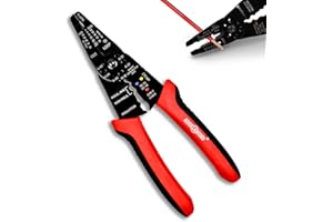 ANGELSWORD 8 inch Wire Stripper, Cable Stripper, Crimping Pliers, Wire Cutter, Wire Crimper, Multi-Function Hand Tool