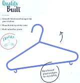 DIVCHI 20 Pack Kids Hangers Plastic Tubular Non Slip Multicolour view 2