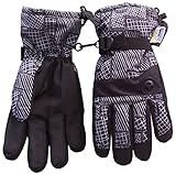 N'Ice Caps Kids Thinsulate Waterproof Geo Lines Print Winter Ski Gloves