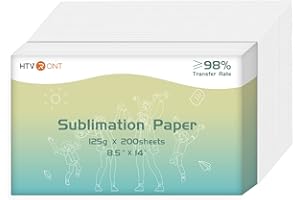 HTVRONT Sublimation Paper 8.5x14 Inch - 200 Sheets Transfer Paper Compatible with Inkjet Printer, Heat Transfer Paper for Tumblers, Mugs, T-shirts and Other Sublimation Blanks