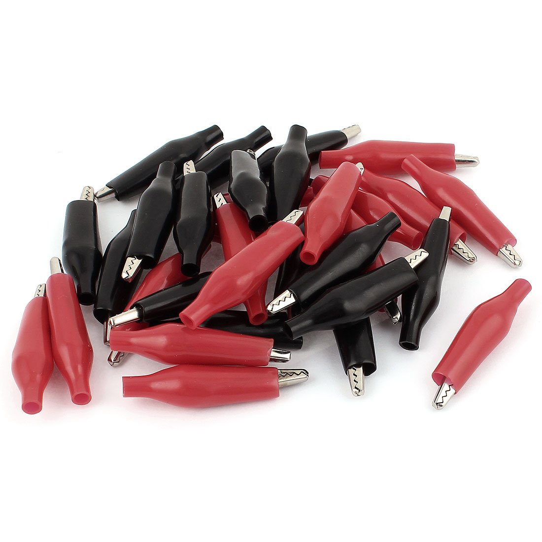 sourcingmap 32pcs Crocodile Alligator Test Clip for Electrical Jumpers Wire Cable