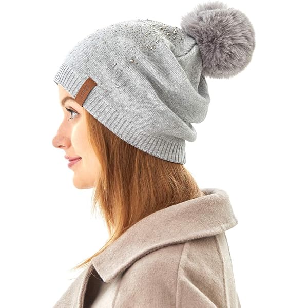 YUSSTAR Slouchy Knit Beanie with Brim Visor Bill Fancy Chemo