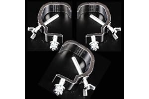 MAD OWL 3Pack Clamps for Lights Stage Lighting Equipment & Accessories, Lighting C Clamp Dj Light Pole Clamp Truss Clamp, Half Coupler Hanging Bracket Stage Lighting Clamp Par Light Hook Clamps for Truss